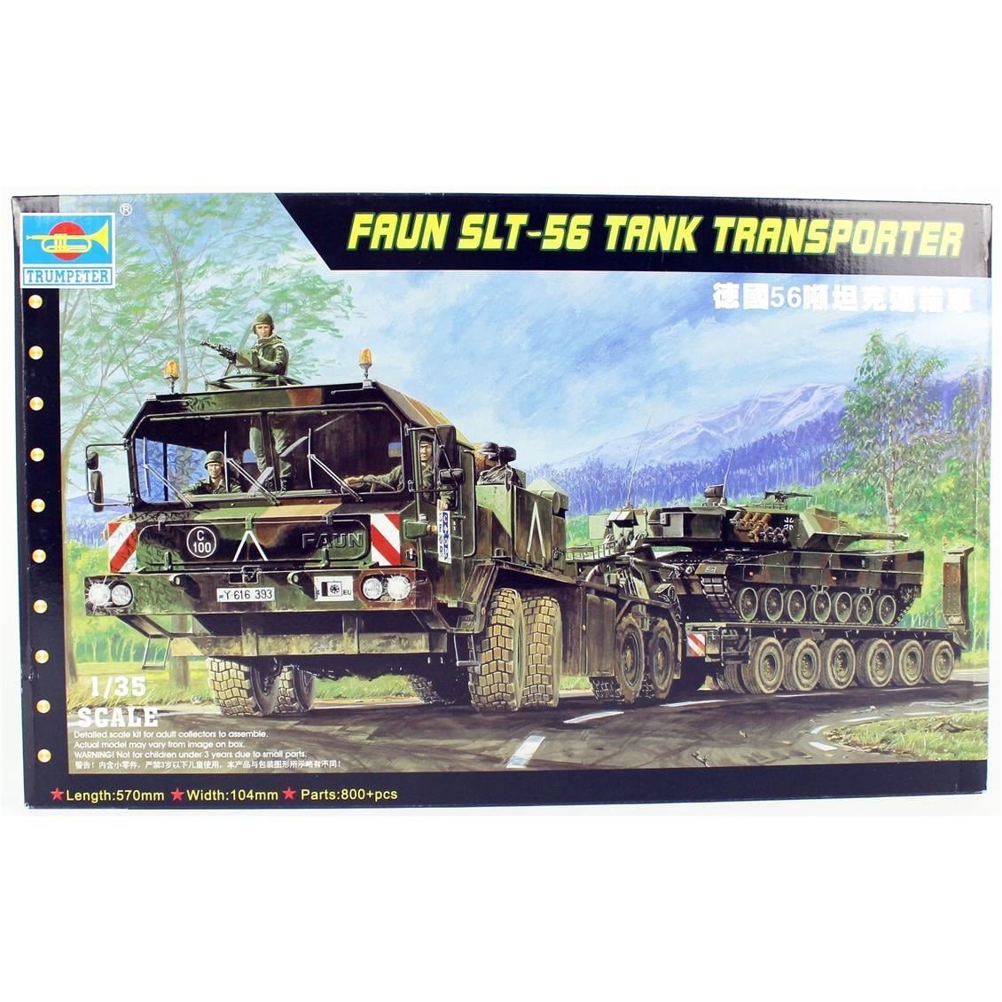 Trumpeter 00203 1/35 Ölçek, Faun Elefant Slt-56 Tank Taşıyıcı, Plastik Model Kiti