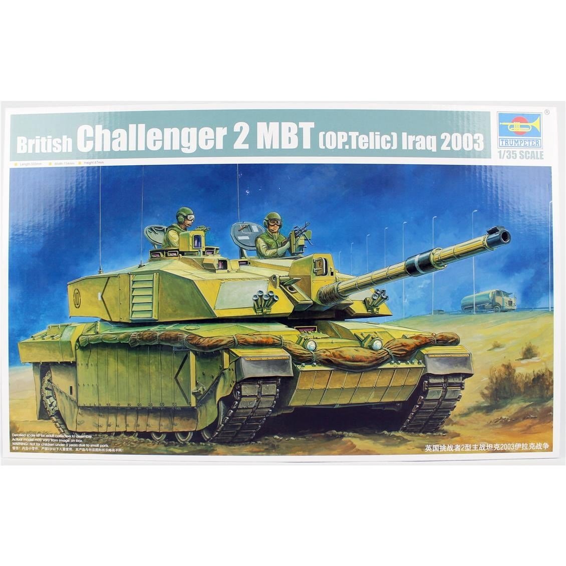 Trumpeter 00323 1/35 Ölçek, British Challenger II, Basra 2003,op,telic Tankı, Plastik Model Kiti