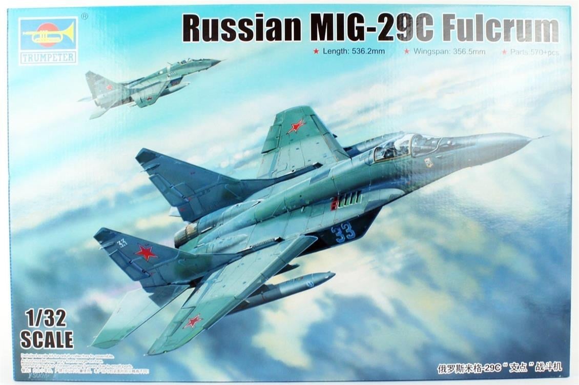Trumpeter 03224 1/32 Ölçek, MIG-29C Fulcrum Savaş Uçağı Plastik Model Kiti