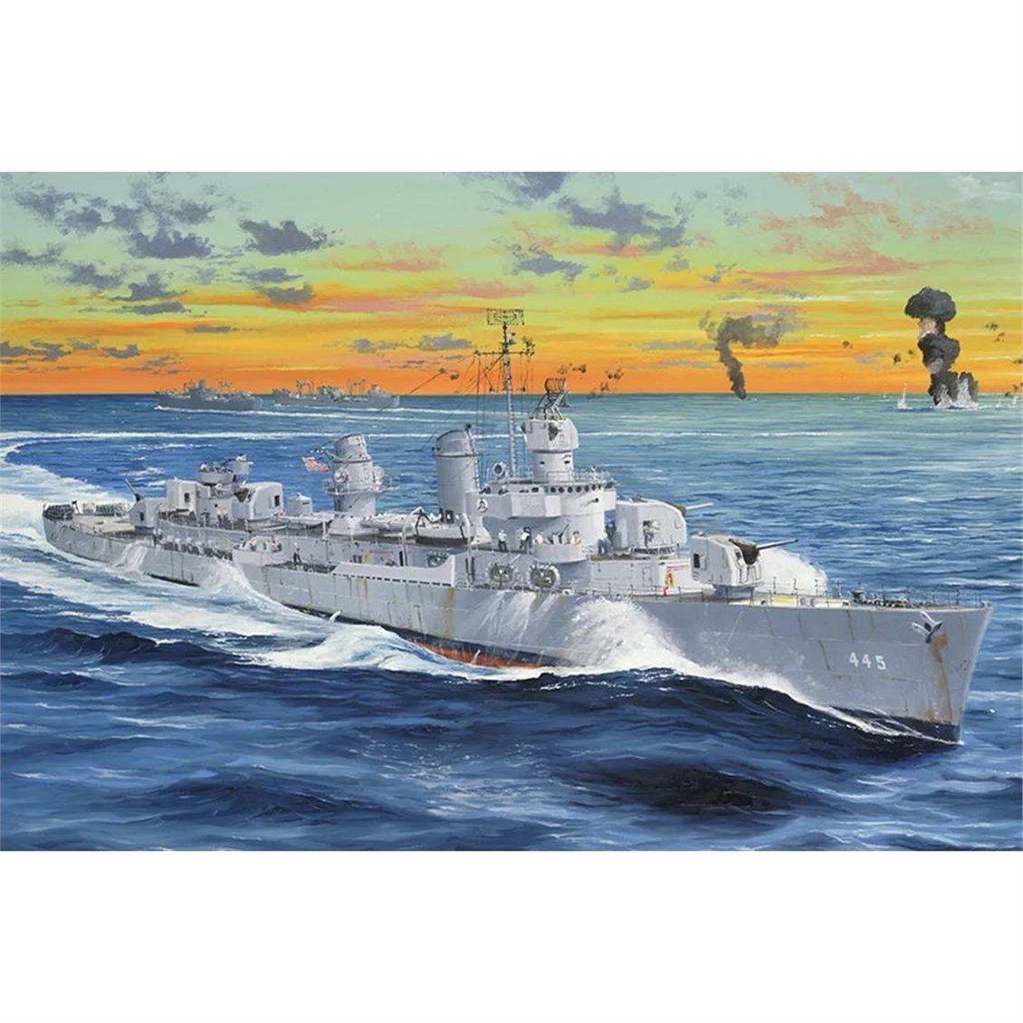 Trumpeter 03723 1/200 Ölçek, USS Fletcher DD-445, Destroyer Plastik Model Kiti