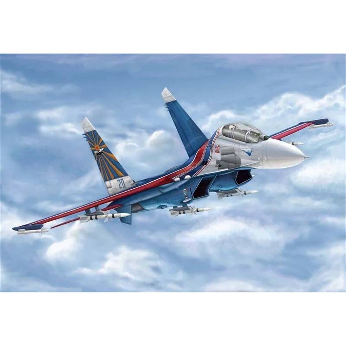 Trumpeter 03916 1/144 Ölçek, Russian Su-27UB Flanker C, Plastik Model Kiti