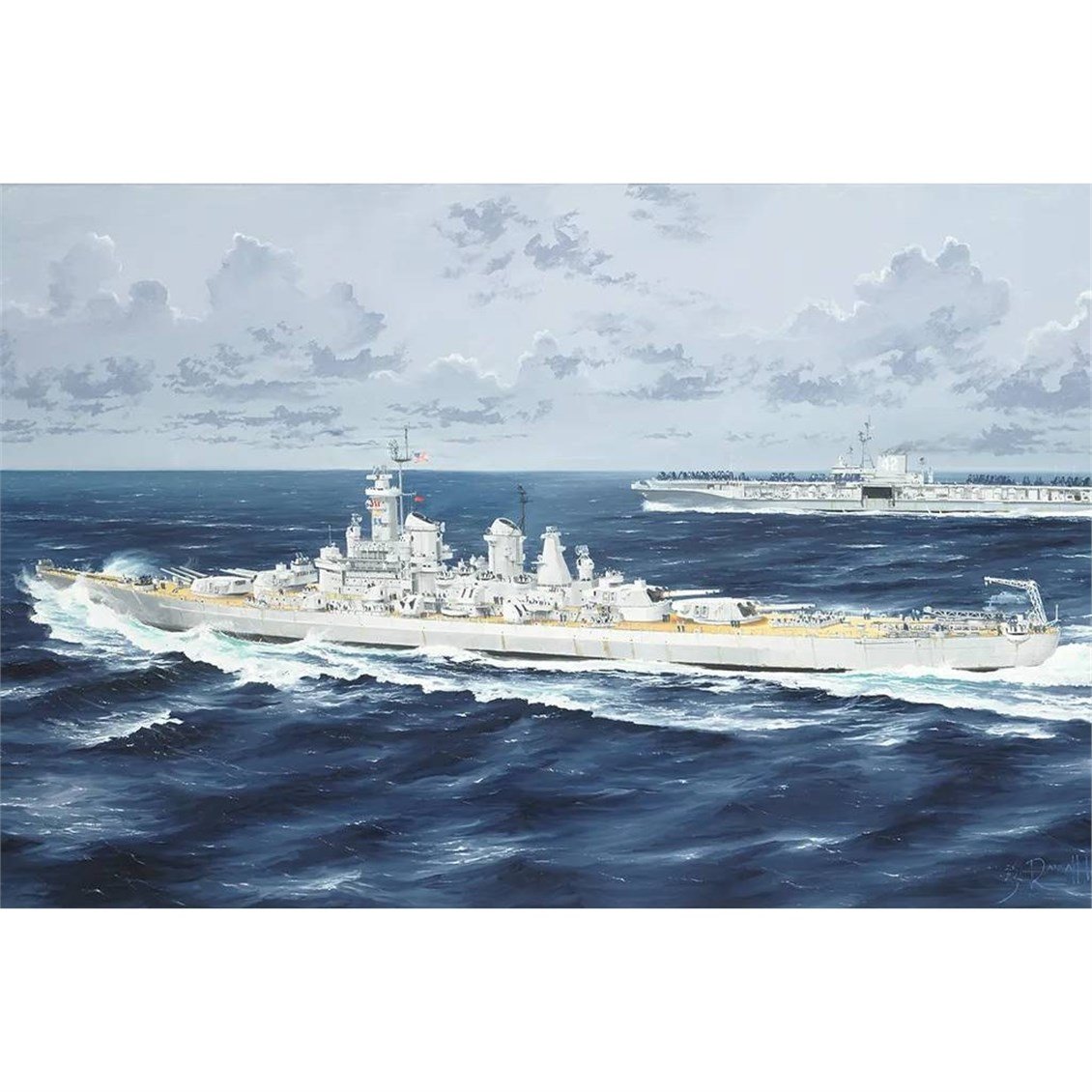 Trumpeter 05372 1/350 Ölçek, USS BB-67, Montana Sınıfı Savaş Gemisi Plastik Model Kiti