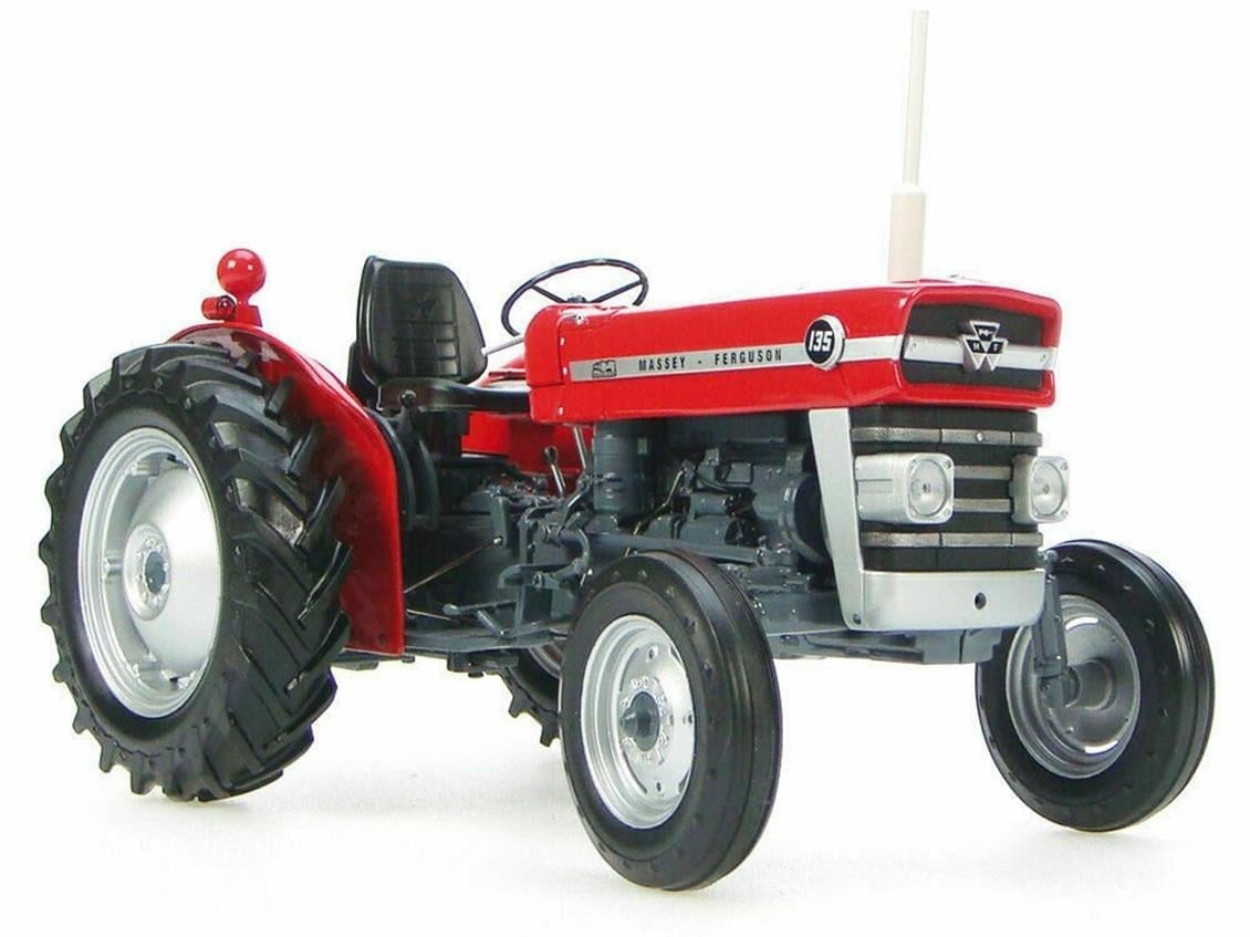 Universal Hobbies UH2698 1/16 Ölçek, Massey Ferguson 135 Traktör, Sergilemeye Hazır Metal Tarımsal Makina Modeli