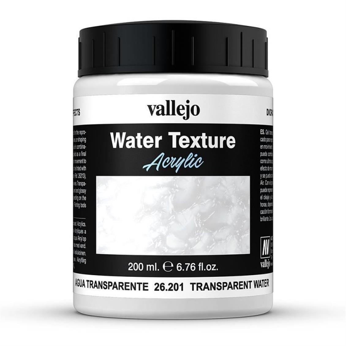Vallejo 26201 200 ml. Transparent Water, Renksiz Su Dokusu