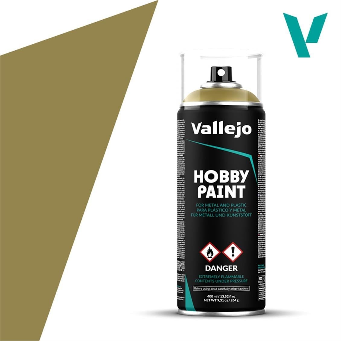 Vallejo 28001 400 ml. Panzer Yellow, Sprey Model Boyası