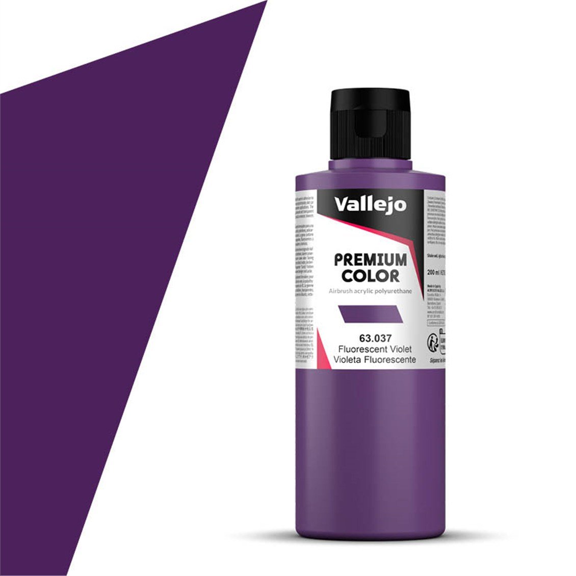 Vallejo 63037 200 ml. Violet Fluo, Premium RC Color Serisi Model Boyası