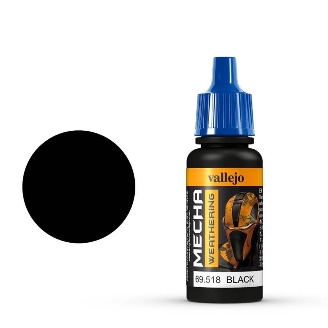 Vallejo 69518 18 ml. Black Wash, Mecha Color Serisi Model Boyası