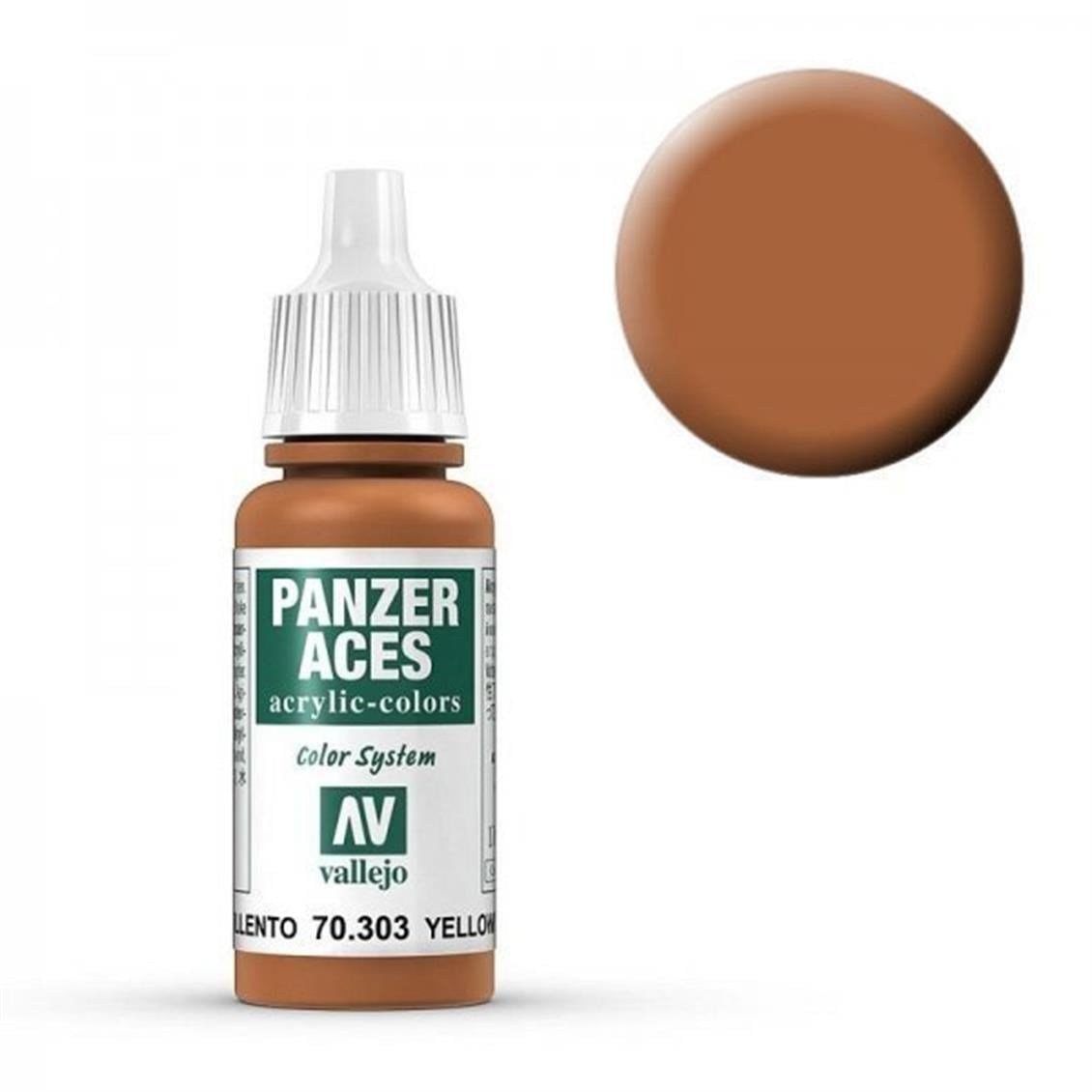 Vallejo 70303 18 ml. Yellowish Rust, Panzer Aces Serisi Model Boyası