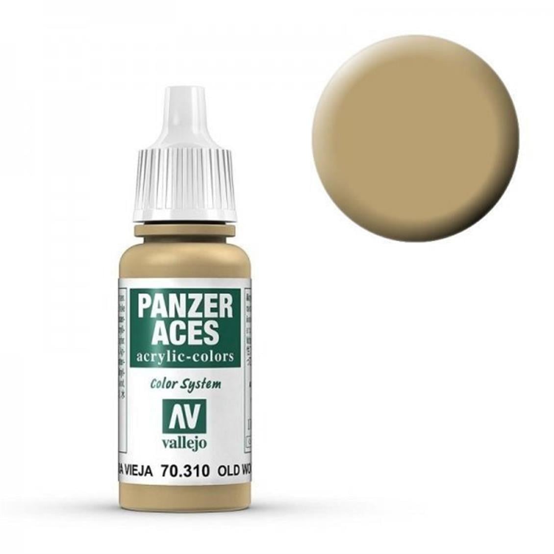 Vallejo 70310 18 ml. Weathered Wood, Panzer Aces Serisi Model Boyası