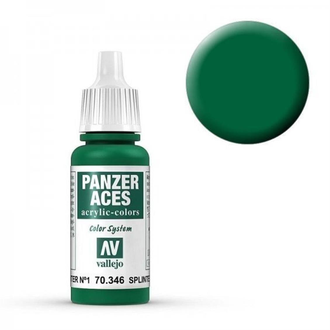 Vallejo 70346 18 ml. Splinter Blotches I, Panzer Aces Serisi Model Boyası