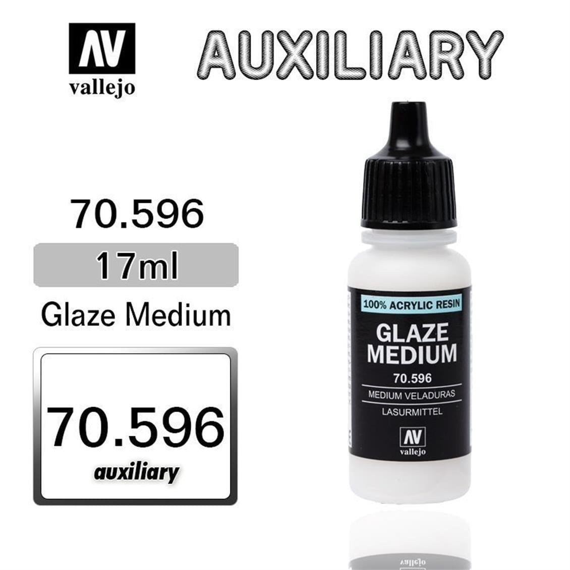 Vallejo 70596 18 ml. Glaze Medium (Şeffaflaştırıcı), Model Boyası