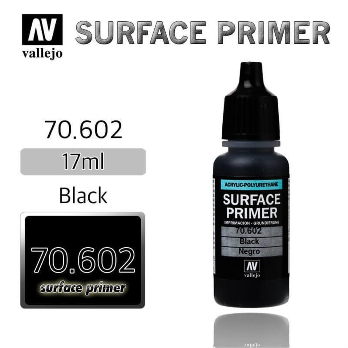 Vallejo 70602 18 ml. Siyah, Astar Model Boyası