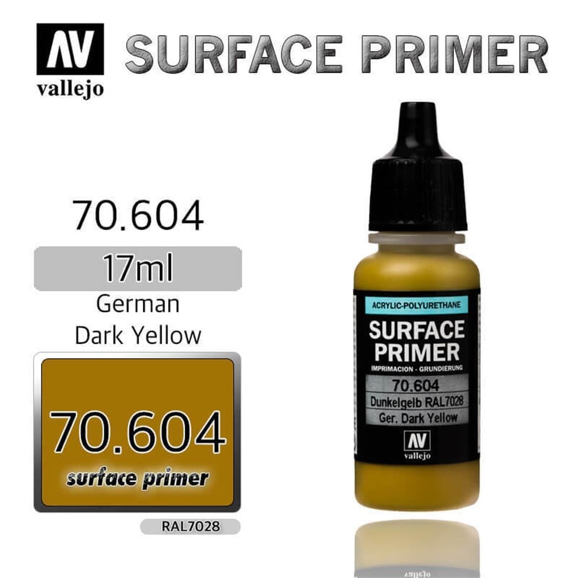 Vallejo 70604 18 ml. Ger. Dark Yellow, Astar Model Boyası
