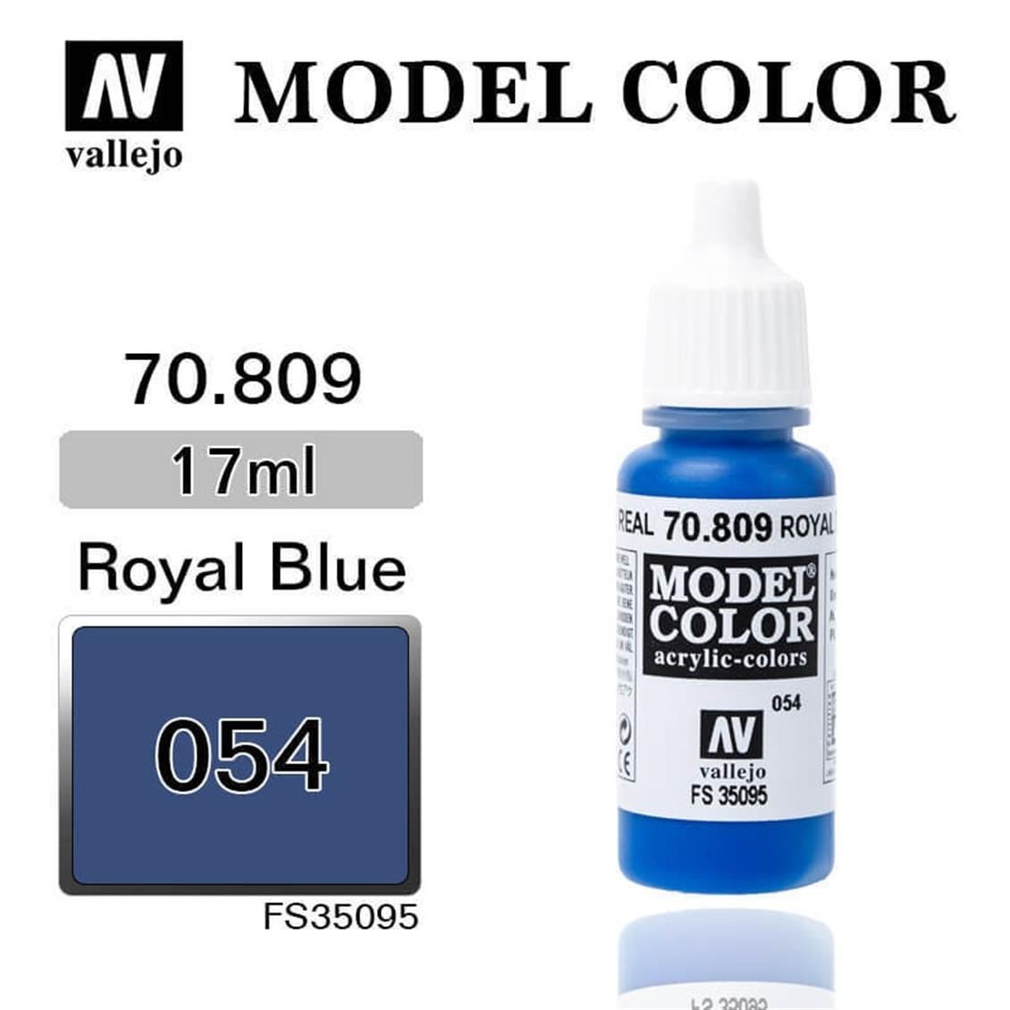 Vallejo 70809 18 ml. (54) Royal Blue-Matt, Model Color Serisi Model Boyası