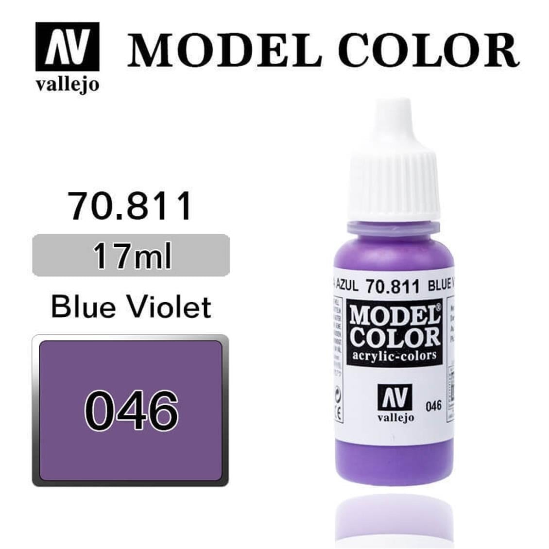 Vallejo 70811 18 ml. (46) Blue Violet-Matt, Model Color Serisi Model Boyası