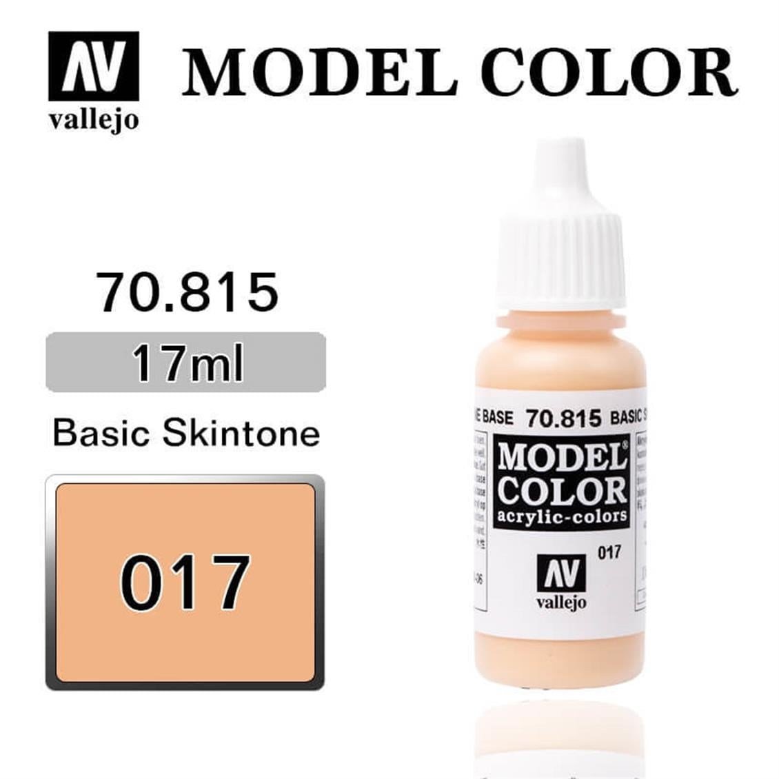 Vallejo 70815 18 ml. (17) Basic Skintone-Matt, Model Color Serisi Model Boyası