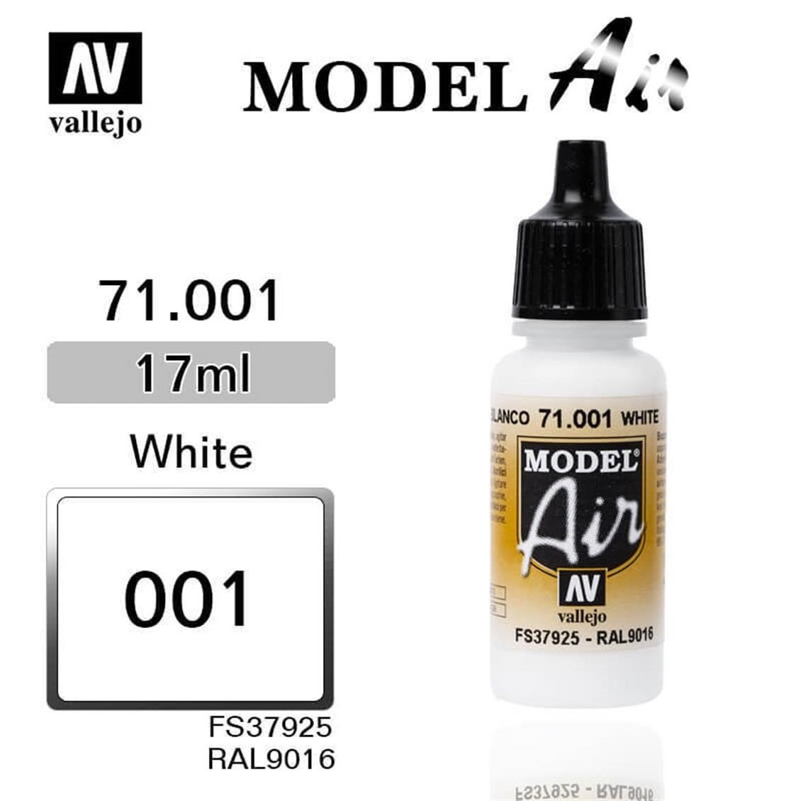 Vallejo 71001 18 ml. White, Model Air Serisi Model Boyası
