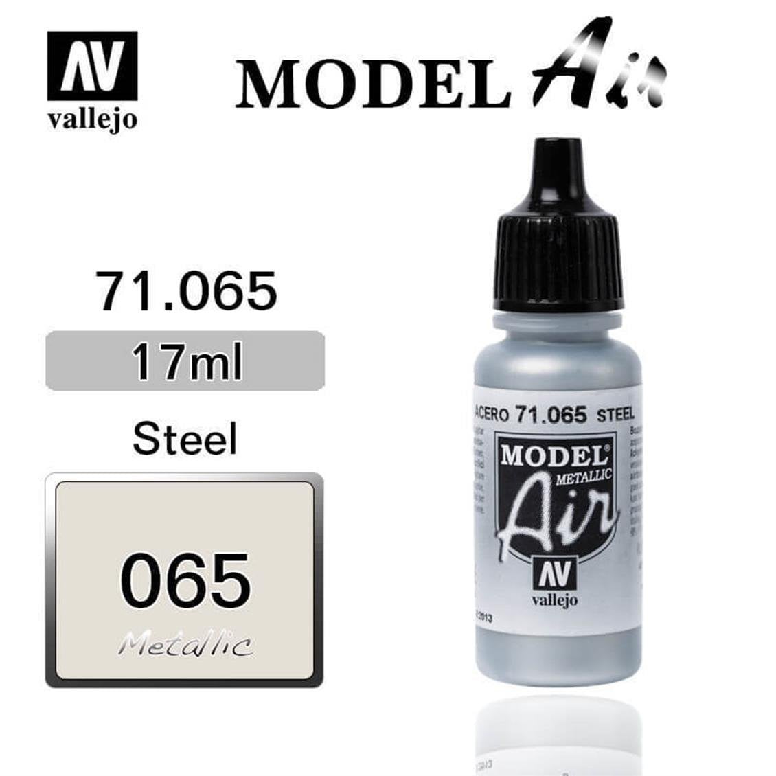 Vallejo 71065 18 ml. Steel, Model Air Serisi Model Boyası
