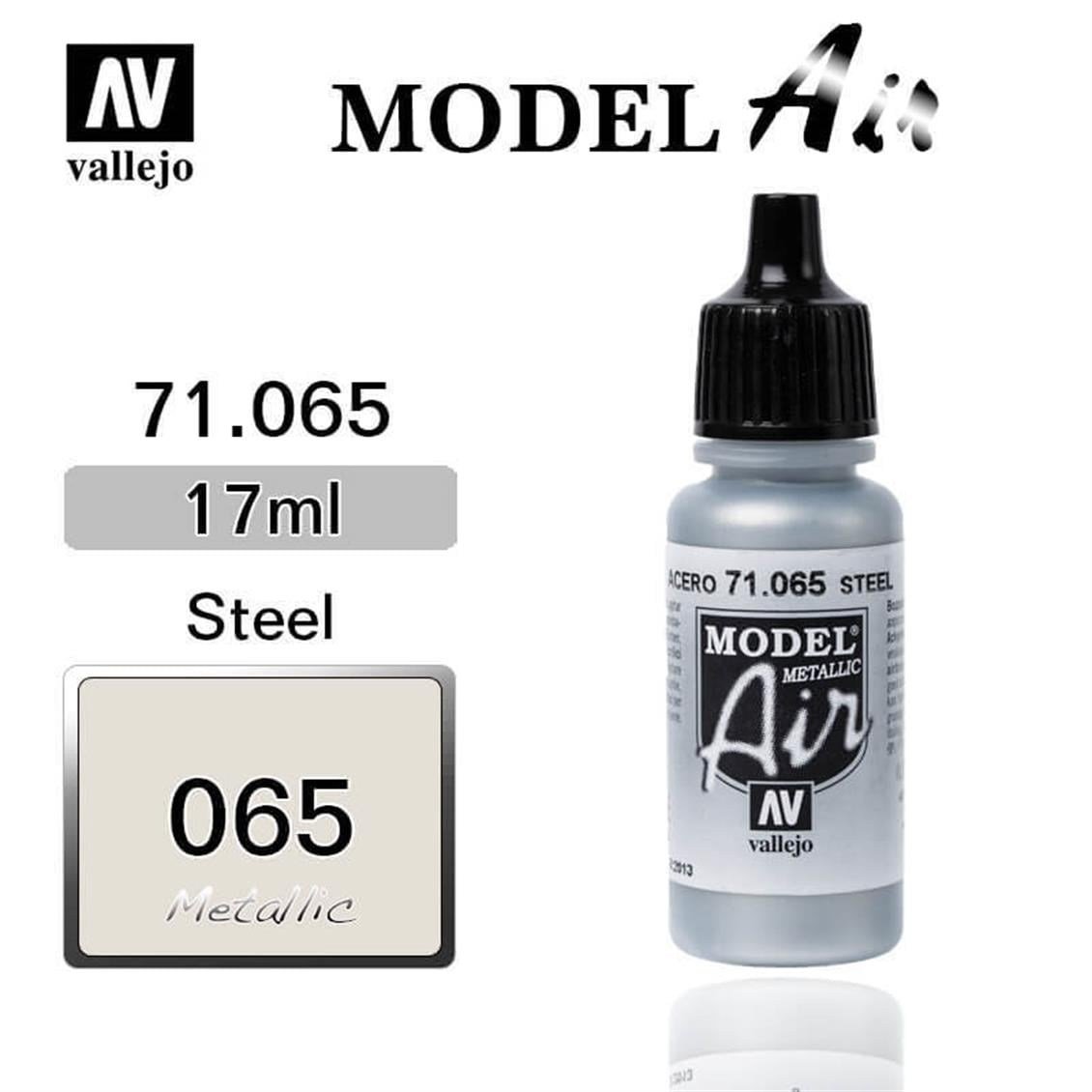 Vallejo 71065 18 ml. Steel, Model Air Serisi Model Boyası