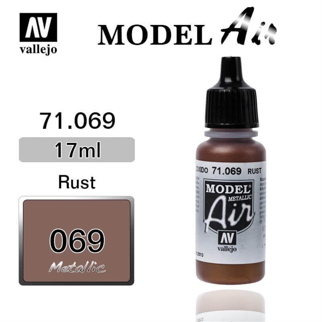 Vallejo 71069 18 ml. Rust, Model Air Serisi Model Boyası