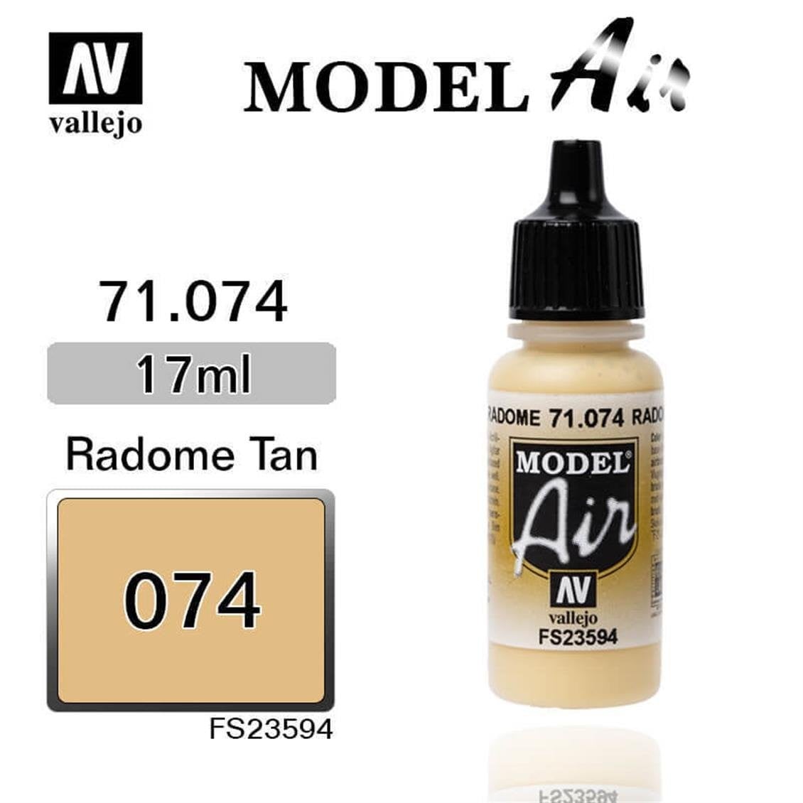 Vallejo 71074 18 ml. Beige, Model Air Serisi Model Boyası