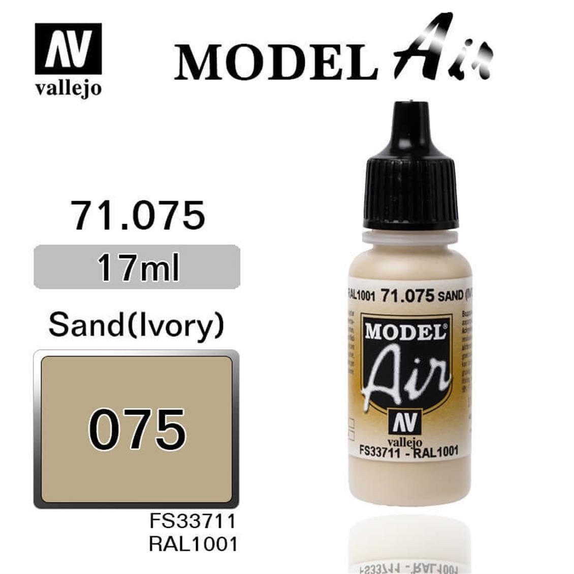 Vallejo 71075 18 ml. Ivory, Model Air Serisi Model Boyası