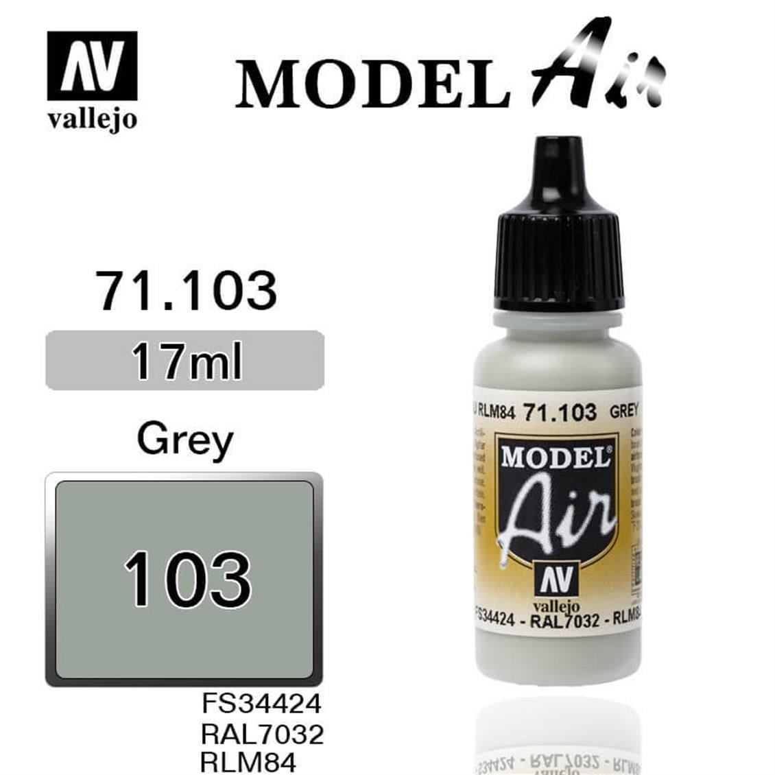 Vallejo 71103 18 ml. Gray Blue RLM84, Model Air Serisi Model Boyası