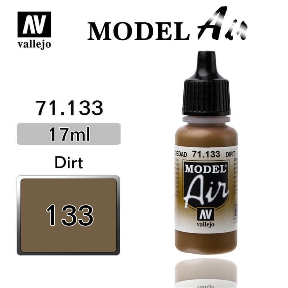 Vallejo 71133 18 ml. Dirt, Model Air Serisi Model Boyası