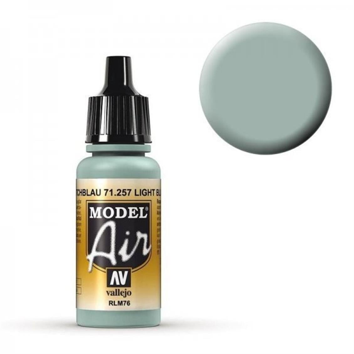 Vallejo 71257 18 ml. Light Blue RLM76, Model Air Serisi Model Boyası