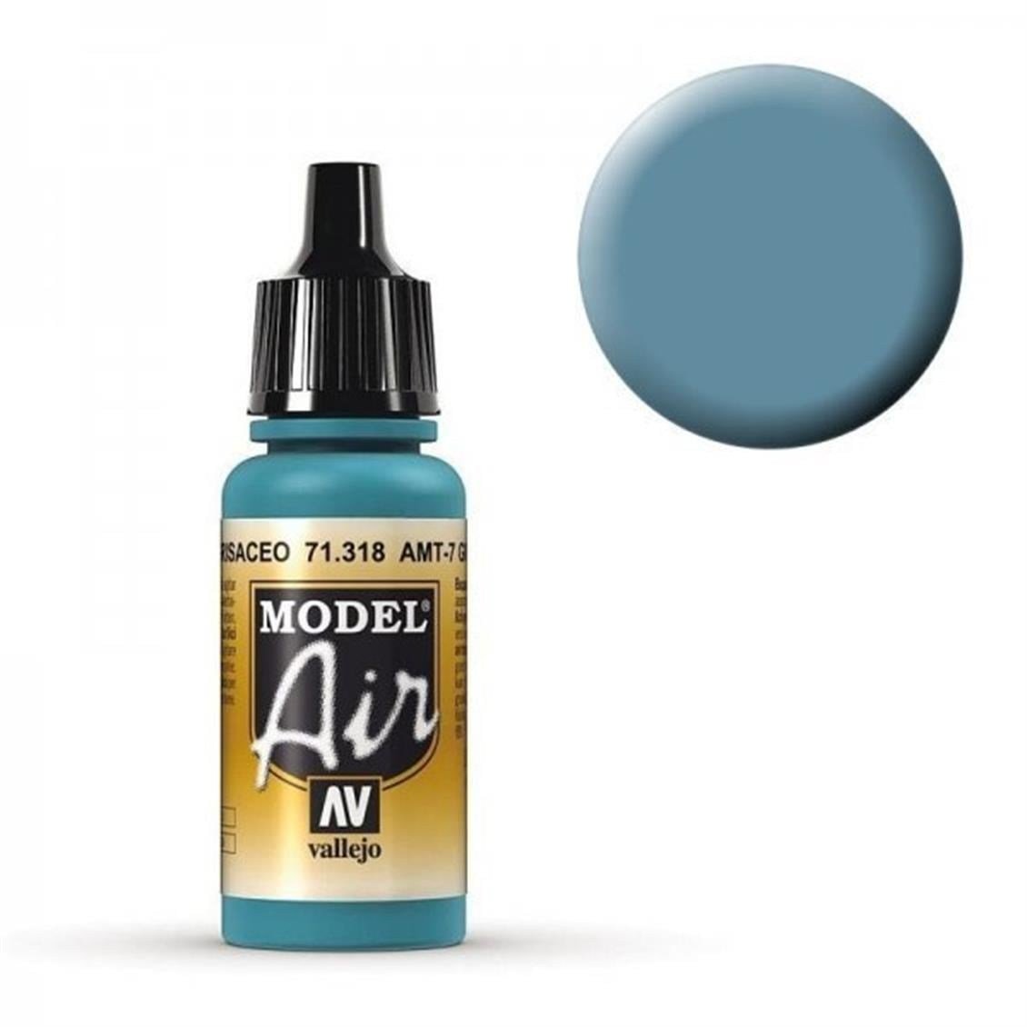 Vallejo 71318 18 ml. AMT-7 Greyish Blue, Model Air Serisi Model Boyası