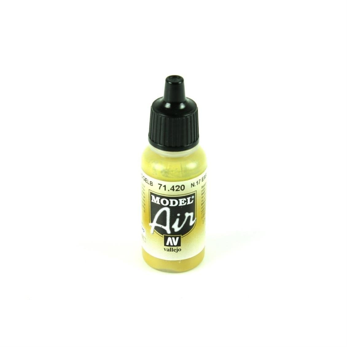 Vallejo 71420 18 ml. Nº17 Earth Yellow, Model Air Serisi Model Boyası