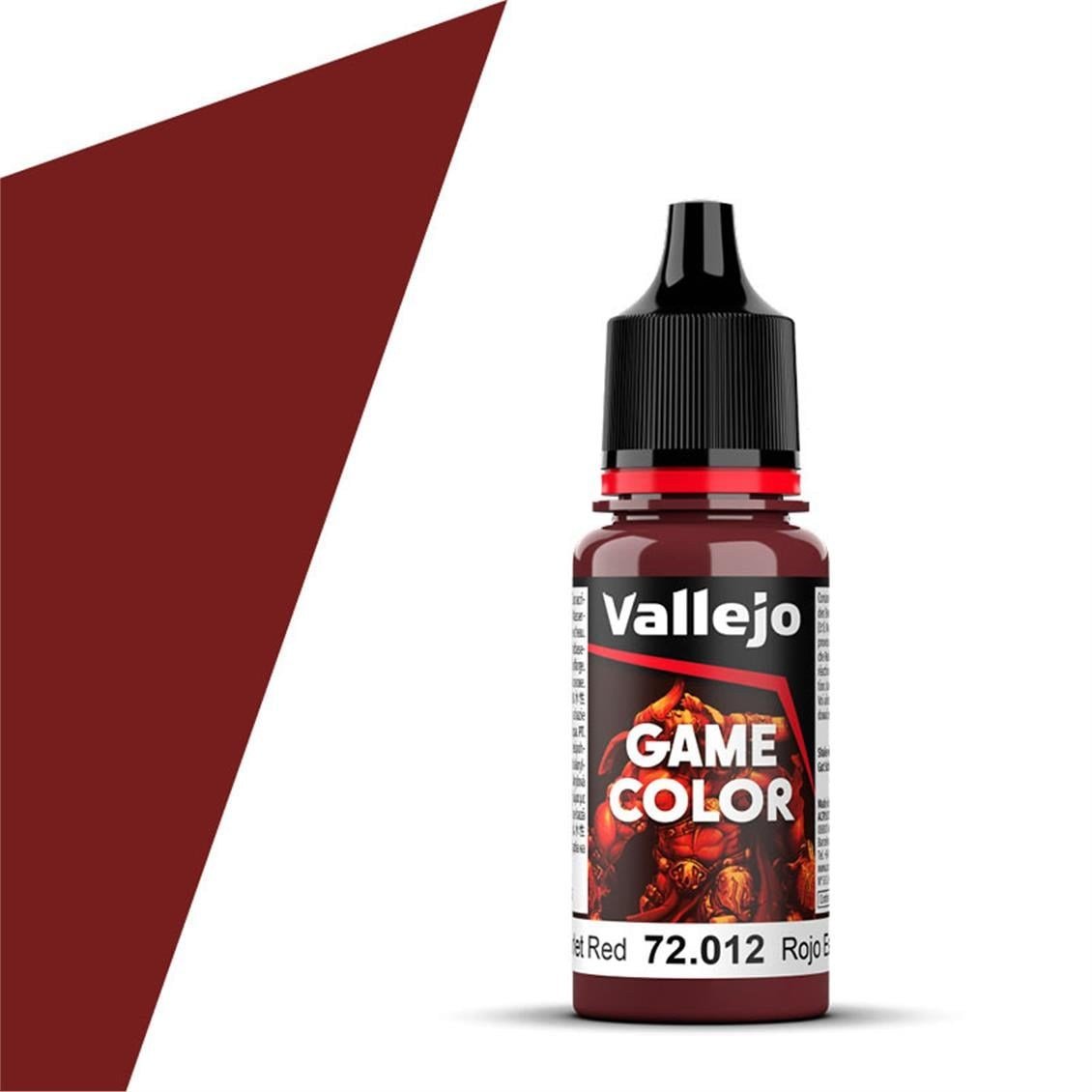 Vallejo 72012 18 ml. Scarlett Red, Game Color Serisi Model Boyası