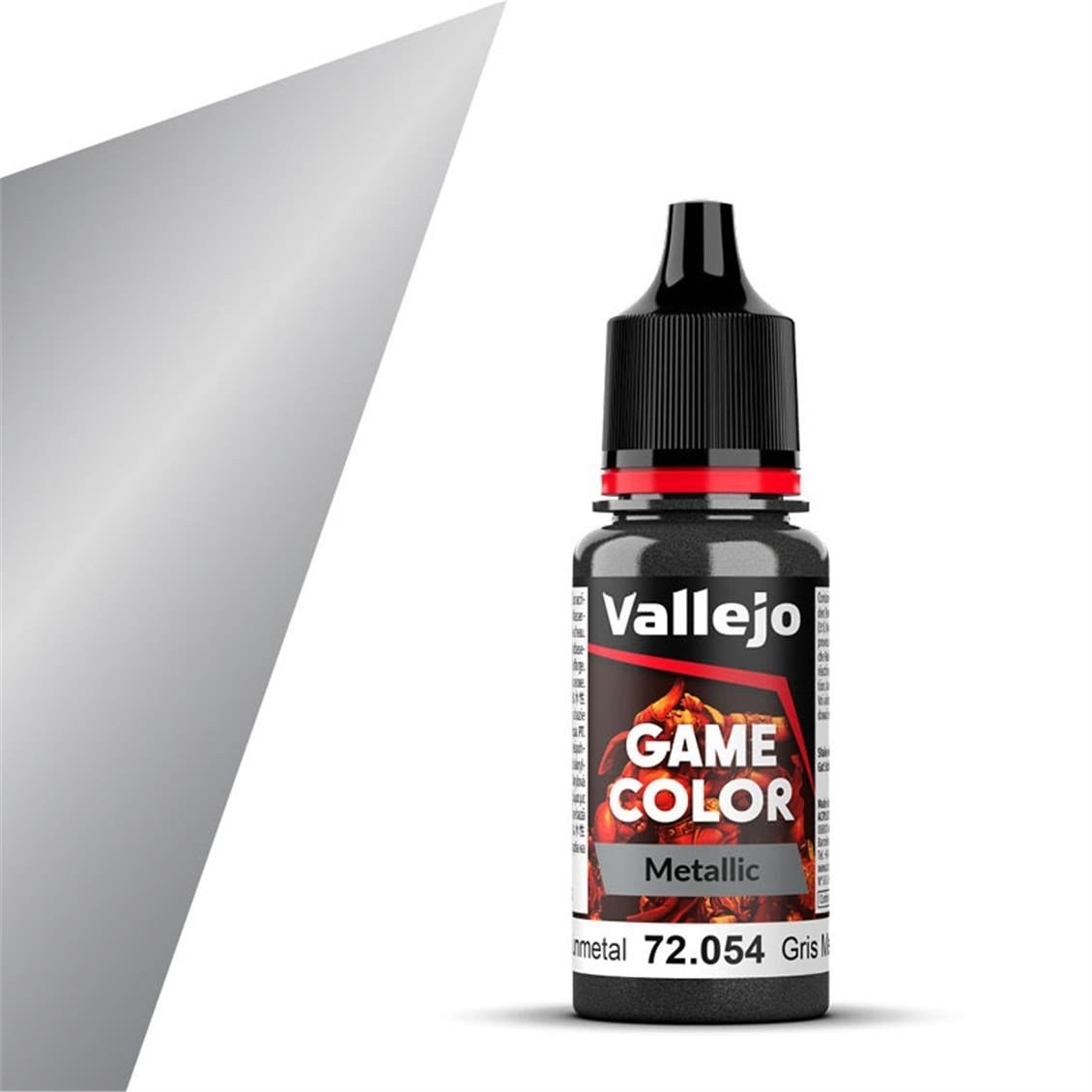 Vallejo 72054 18 ml. Gunmetal, Game Color Serisi Model Boyası