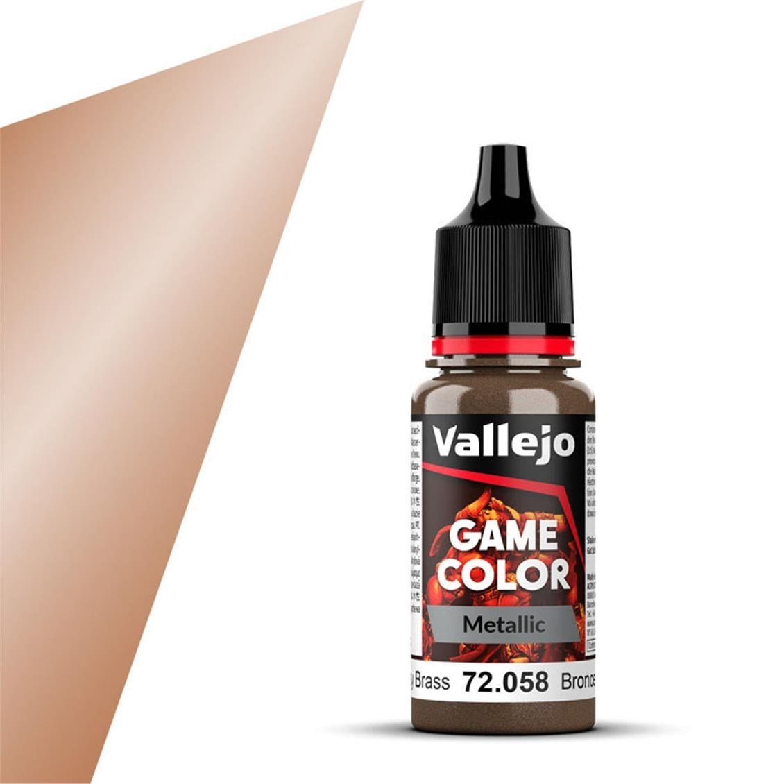 Vallejo 72058 18 ml. Brassy Brass, Game Color Serisi Model Boyası