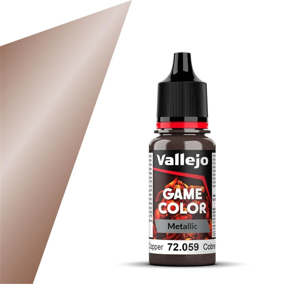 Vallejo 72059 18 ml. Hammered Copper, Game Color Serisi Model Boyası