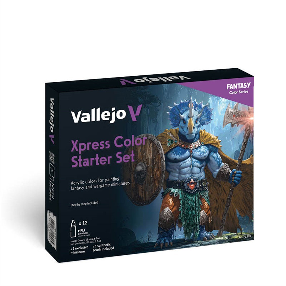 Vallejo 72209 12x18 ml. ve 1x Figür, Başlangıç Seti, Xpress Color Serisi Model Boyası Seti
