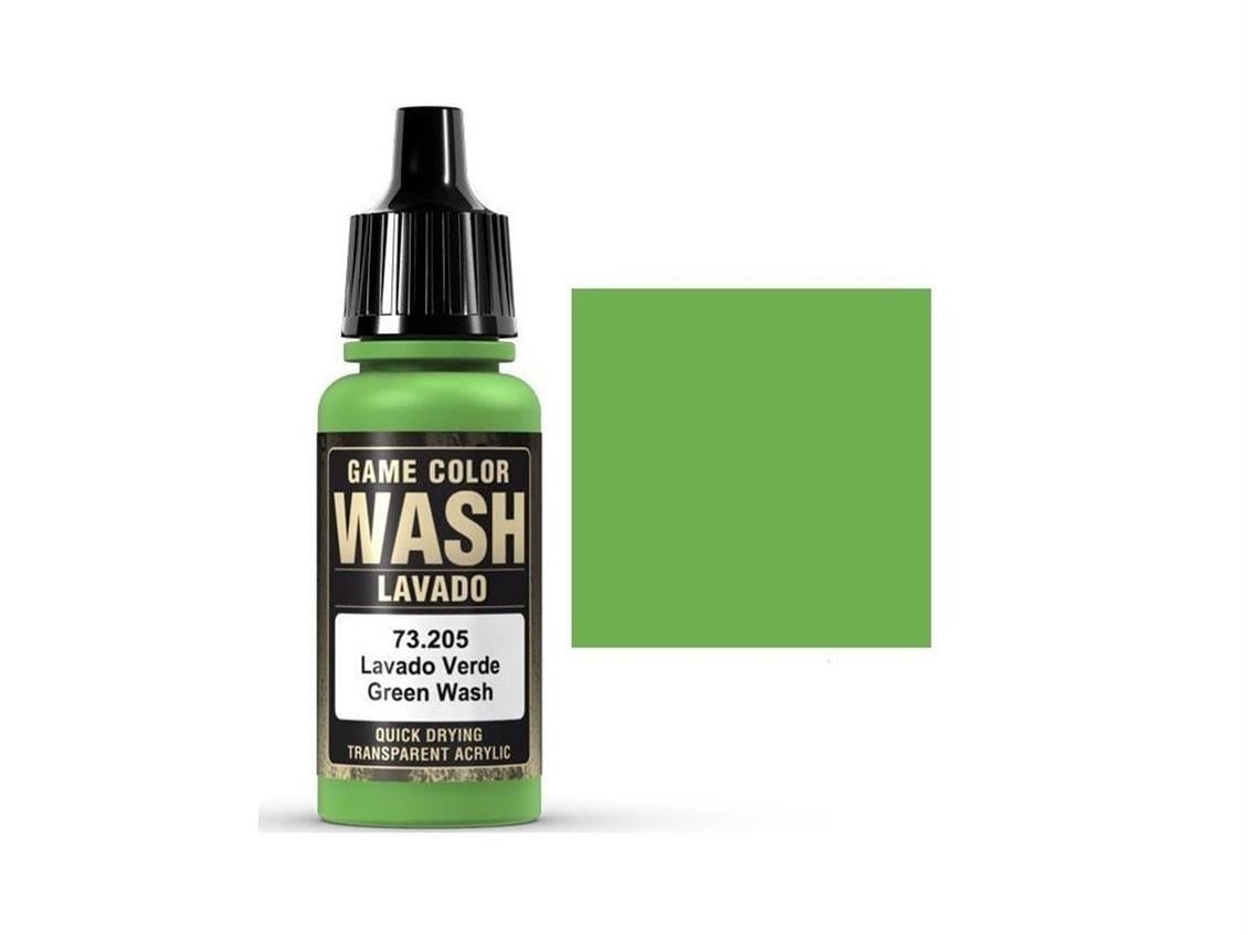 Vallejo 73205 18 ml. Green Wash, Game Color Serisi Model Boyası