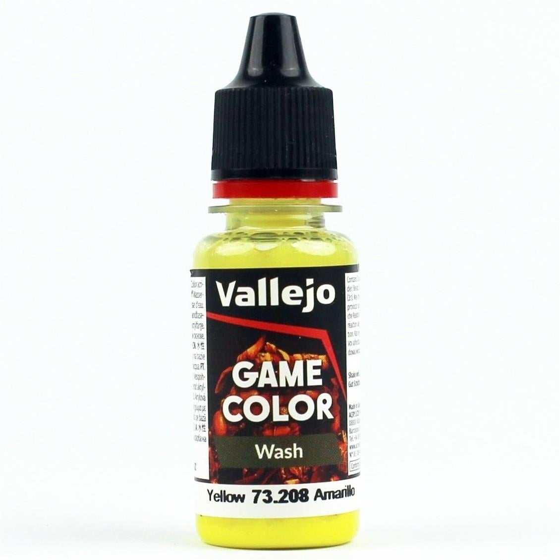 Vallejo 73208 18 ml. Yellow Wash, Game Color Serisi Model Boyası