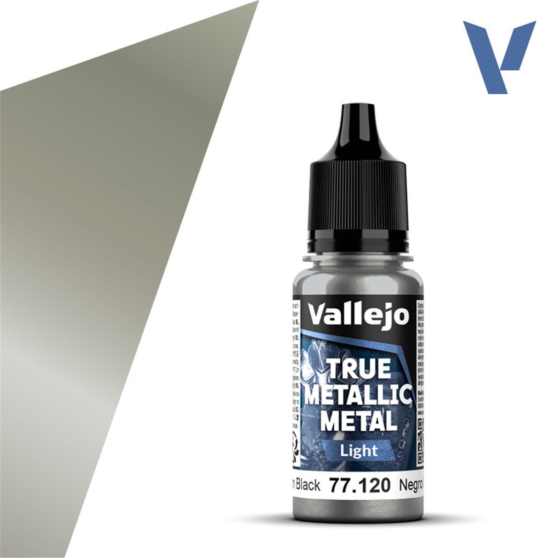 Vallejo 77120 18 ml. Obsidian Black, Light, True Metallic Metal (TMM) Serisi Model Boyası