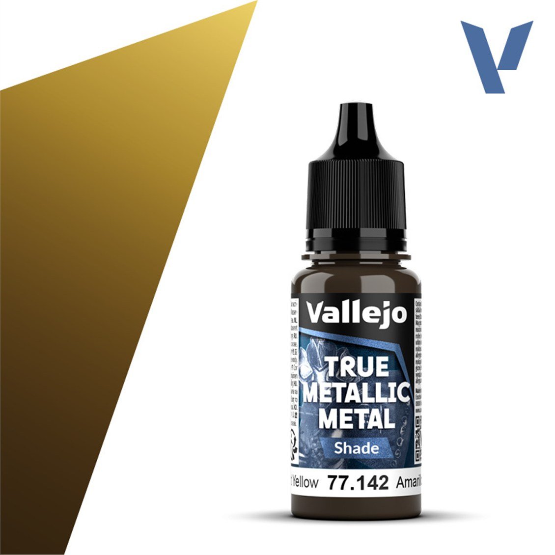 Vallejo 77142 18 ml. Radiant Yellow, Shade, True Metallic Metal (TMM) Serisi Model Boyası