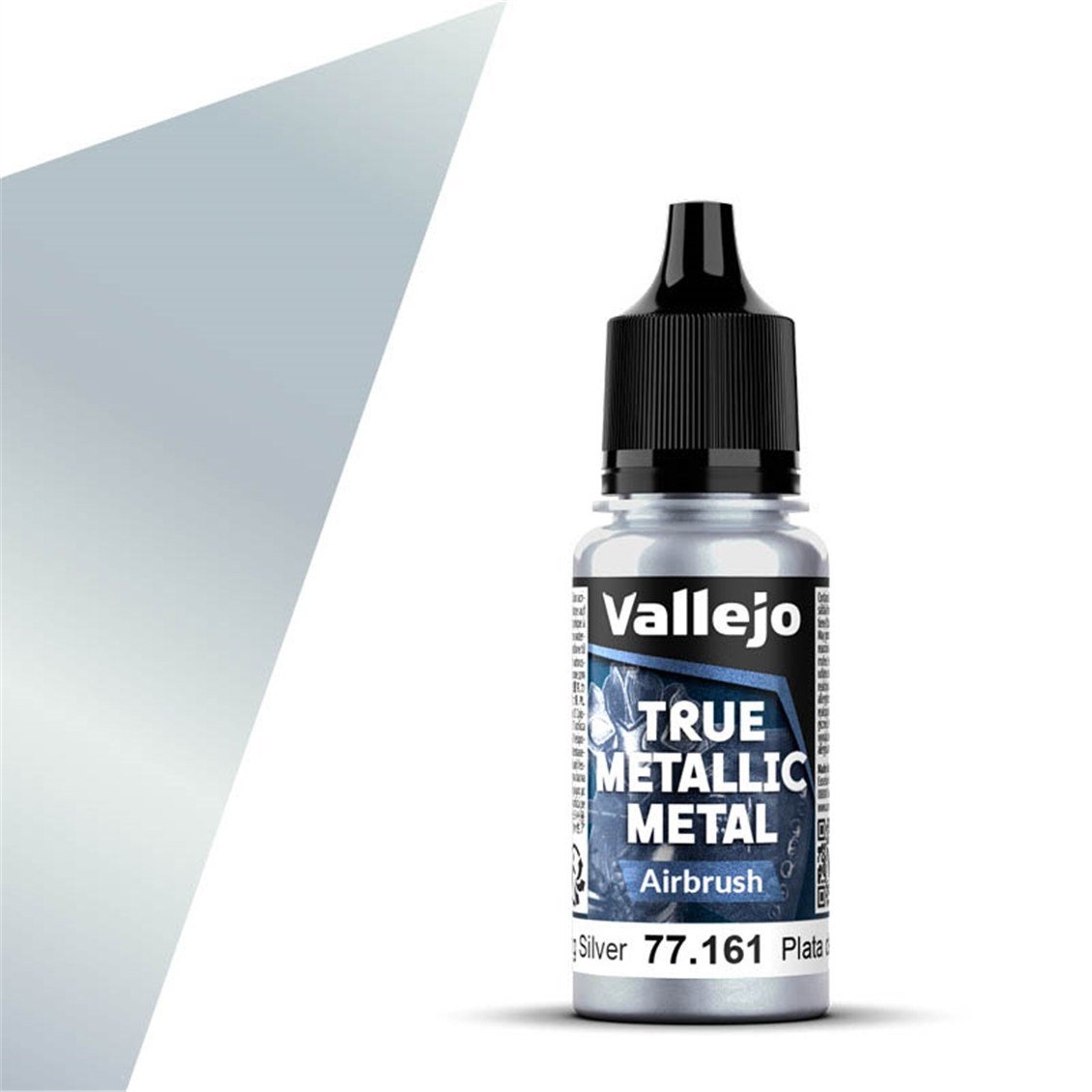 Vallejo 77161 18 ml. Sterling Silver, Airbrush, True Metallic Metal (TMM) Serisi Model Boyası