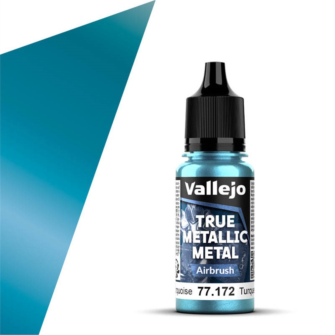 Vallejo 77172 18 ml. Hydra Turquoise, Airbrush, True Metallic Metal (TMM) Serisi Model Boyası