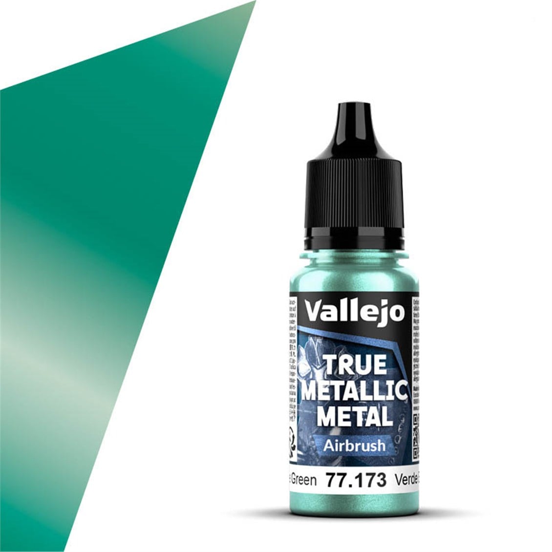 Vallejo 77173 18 ml. Beetle Green, Airbrush, True Metallic Metal (TMM) Serisi Model Boyası