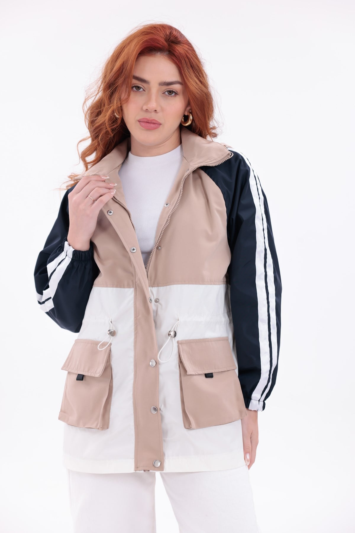Colorblock Mix Yağmurluk Parka