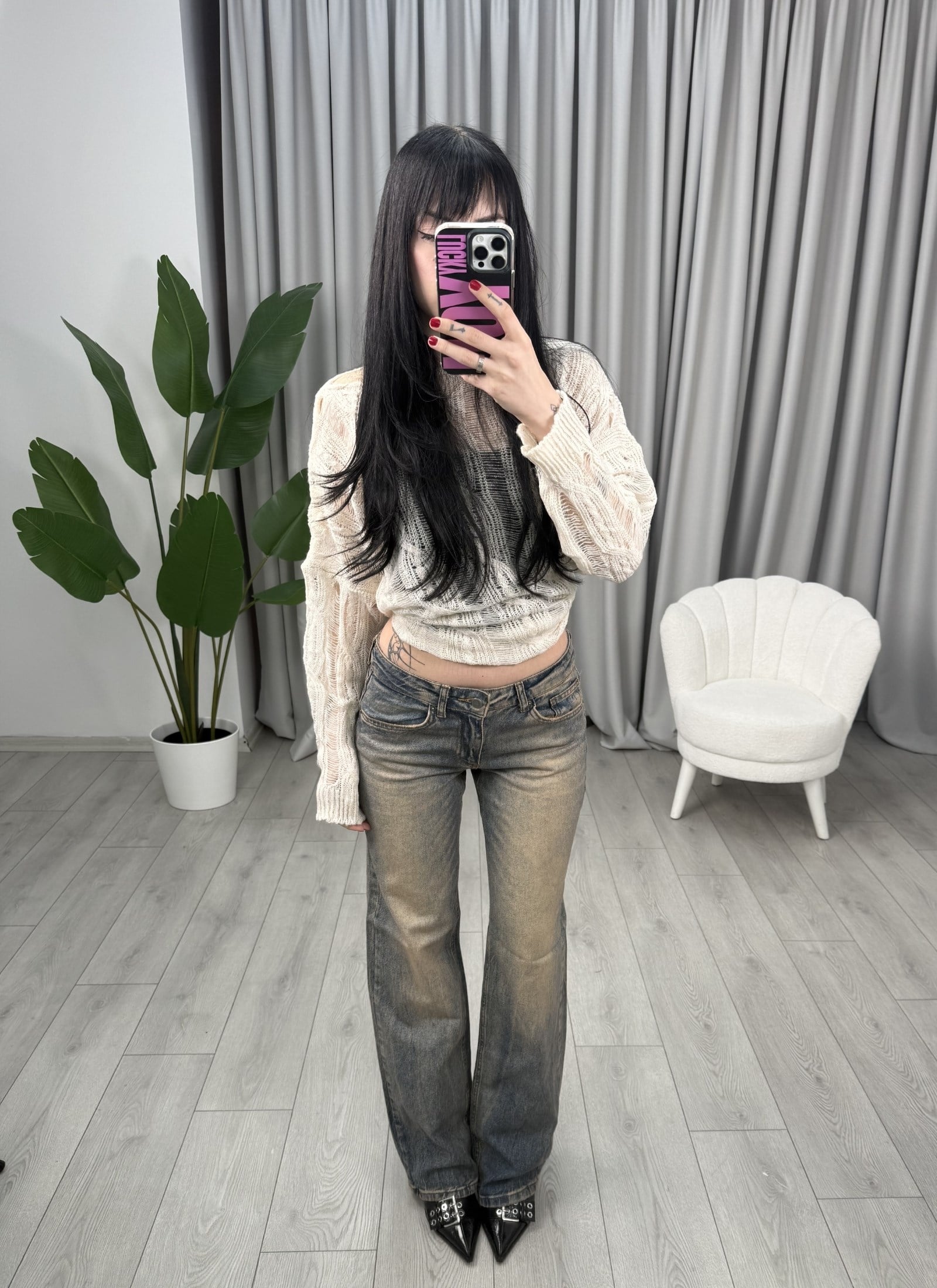 Elena Düşük Bel Jean Mavi