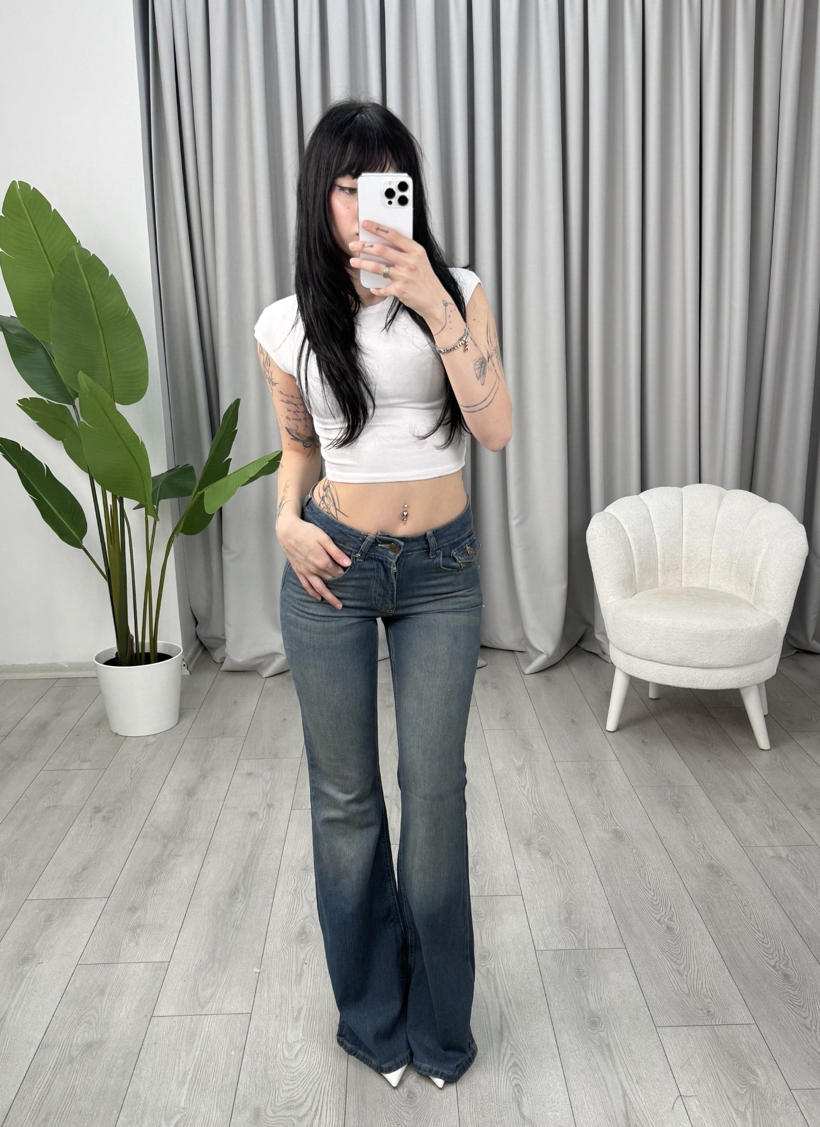 Thalia Jean Yıkamalı Mavi