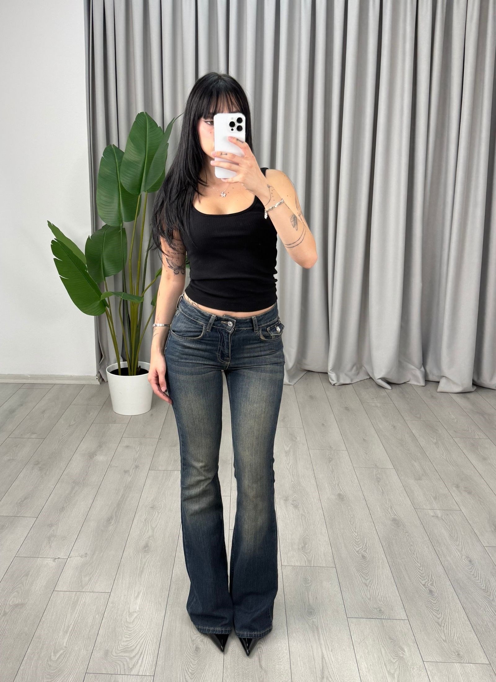 Thalia Jean Yıkamalı Mavi