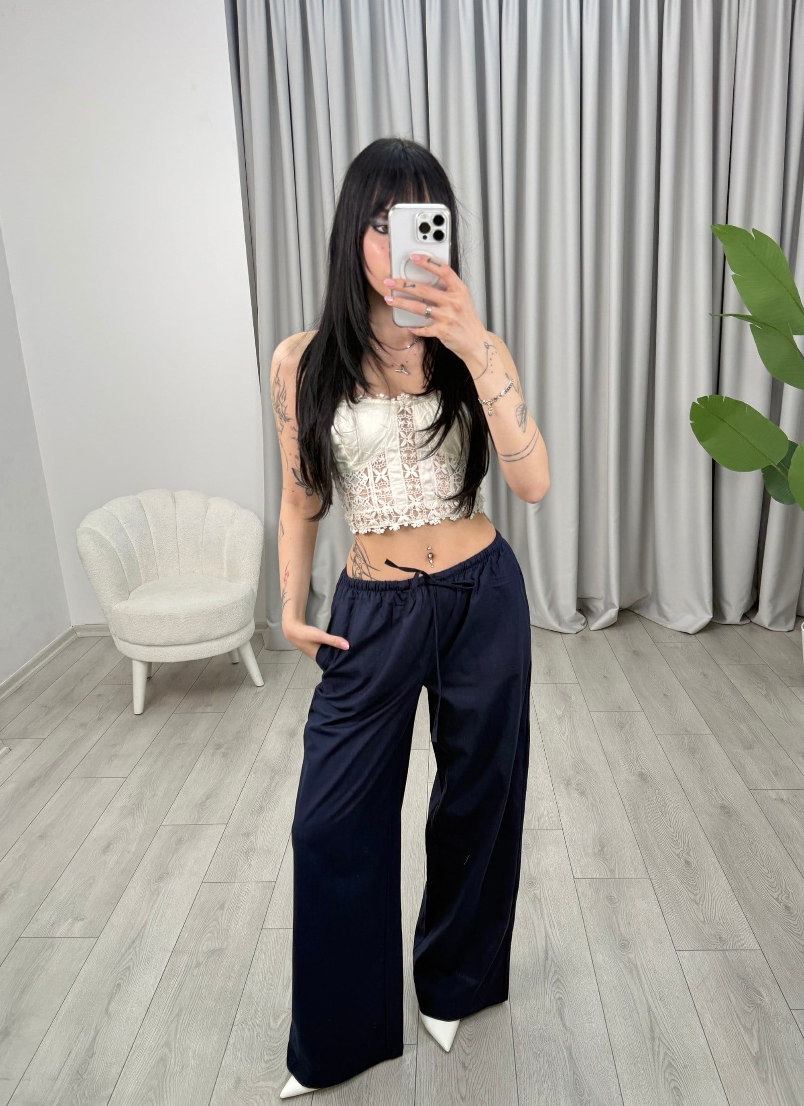 Yasmina Pantolon Lacivert