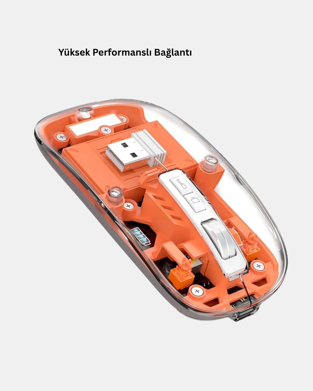 Kablosuz Çift Modlu Mouse – Bluetooth 5.0 + 2.4GHz