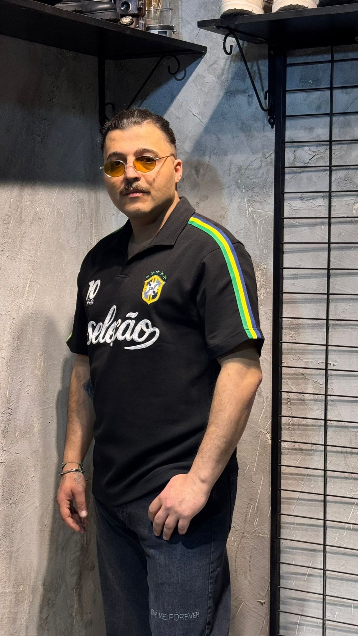 Brazilya Siyah Polo T-shirt